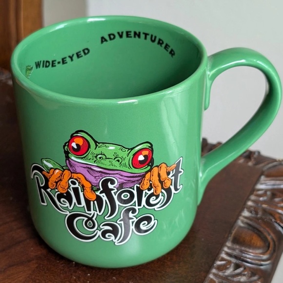 Vintage 1999 RAINFOREST Cafe Green Frog Mug - Picture 2 of 5